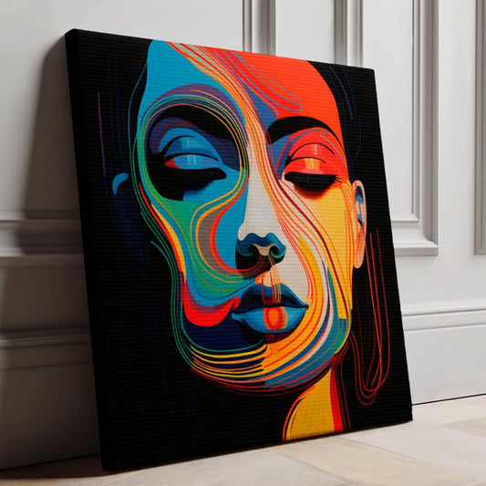 Multicolor Face - Canvas Print