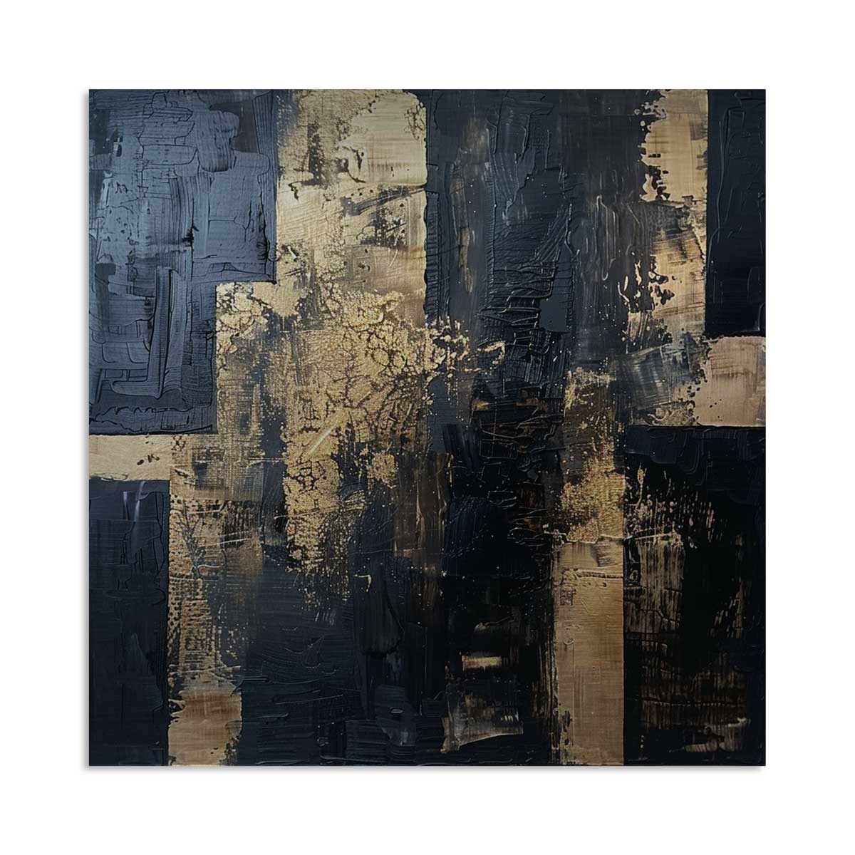 Dark Gold Abstract - Aluminium + Varnish