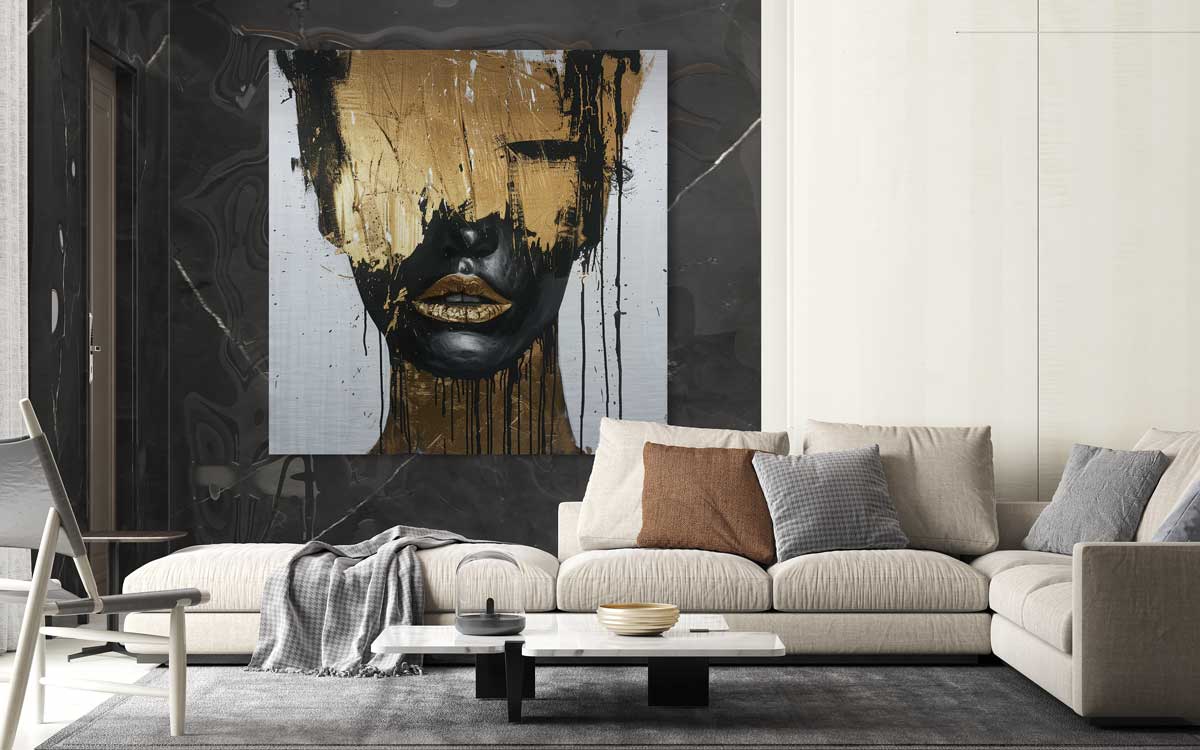 Golden Mask - Aluminium + Varnish