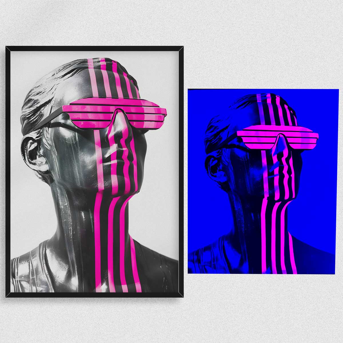 Rožinės Juostelės – Drobė Su Neonu