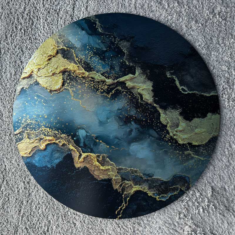 Fiery Silence - Round Aluminum + Varnish