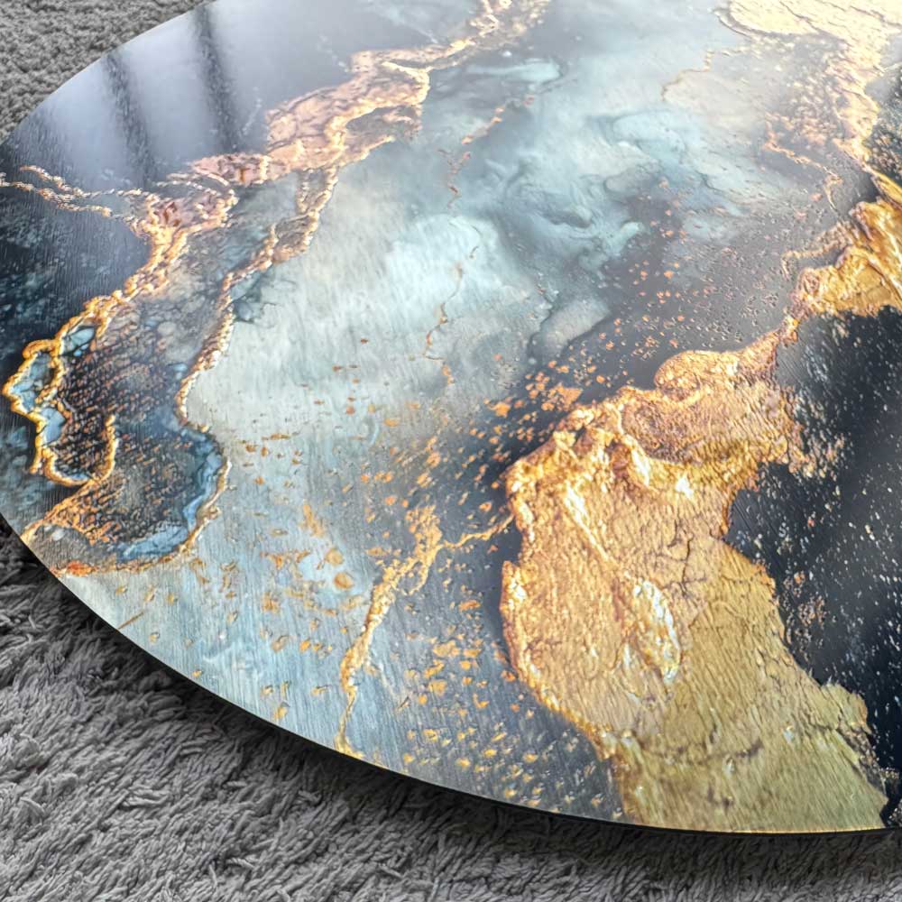 Fiery Silence - Round Aluminum + Varnish