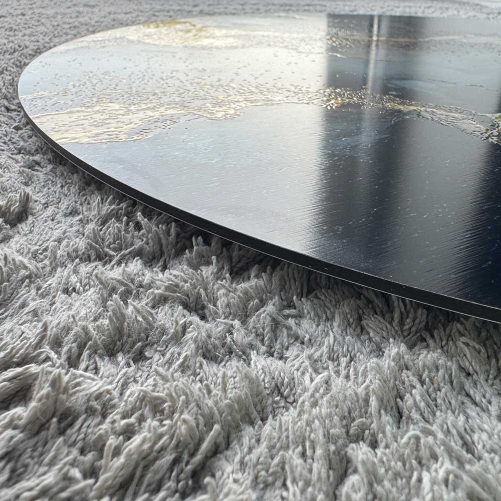 Fiery Silence - Round Aluminum + Varnish