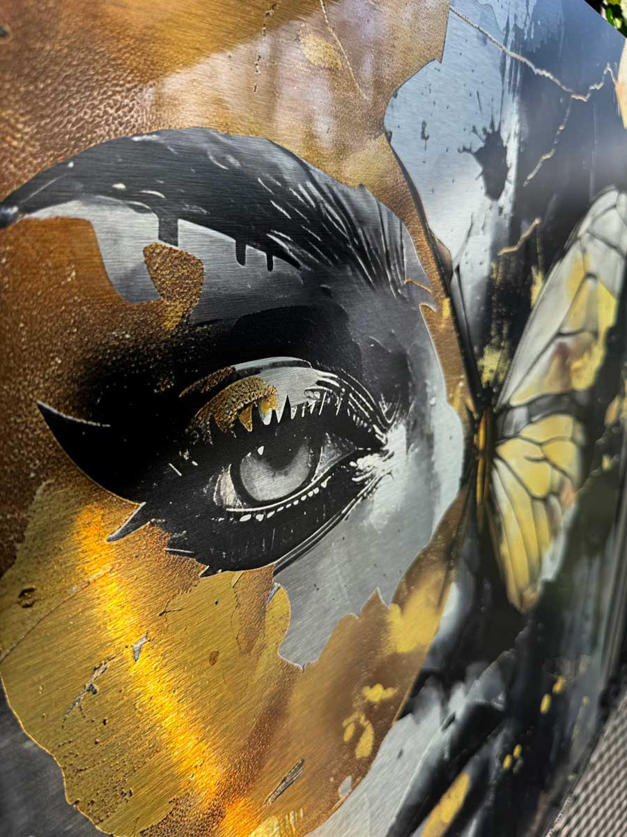 Abstract Butterfly - Aluminium + Varnish