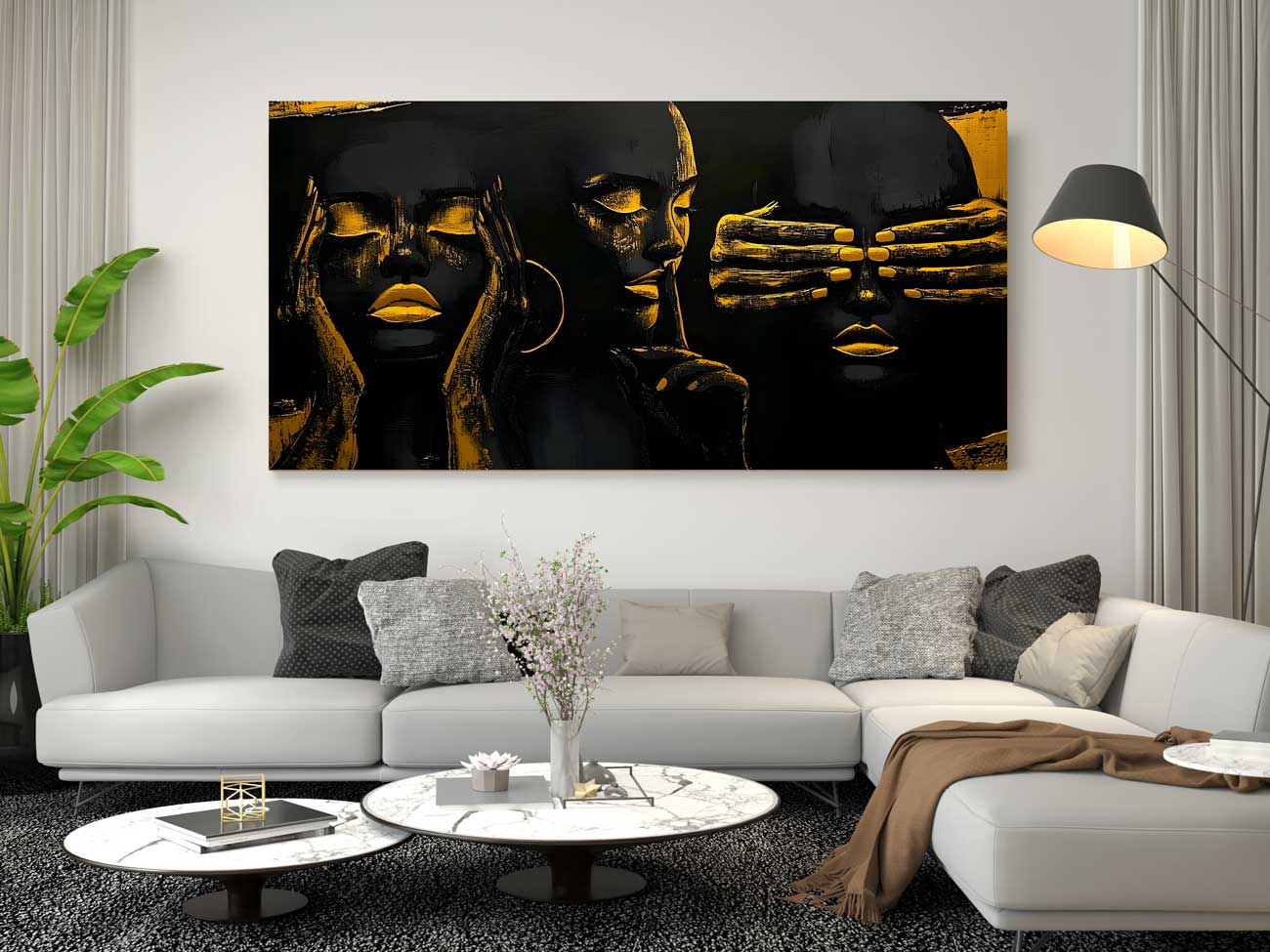 Negirdėti, Nesakyti, Nematyti - Drobė Su Laku