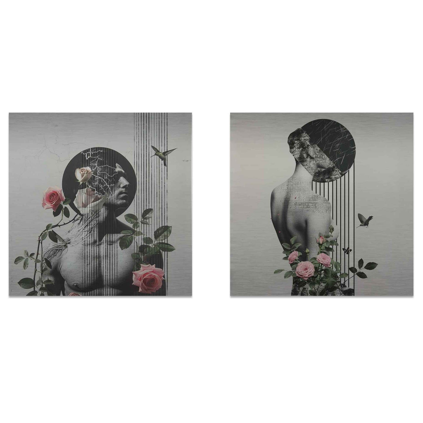 Symphony of Souls 🖤 – 2-Piece Aluminum Wall Art