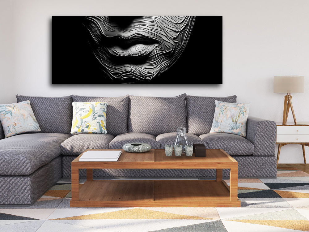 Tekstūruotos Lūpos - Drobės Paveikslas