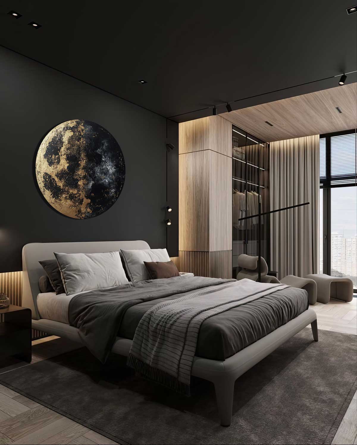 Black Moon - Round Aluminum + Varnish