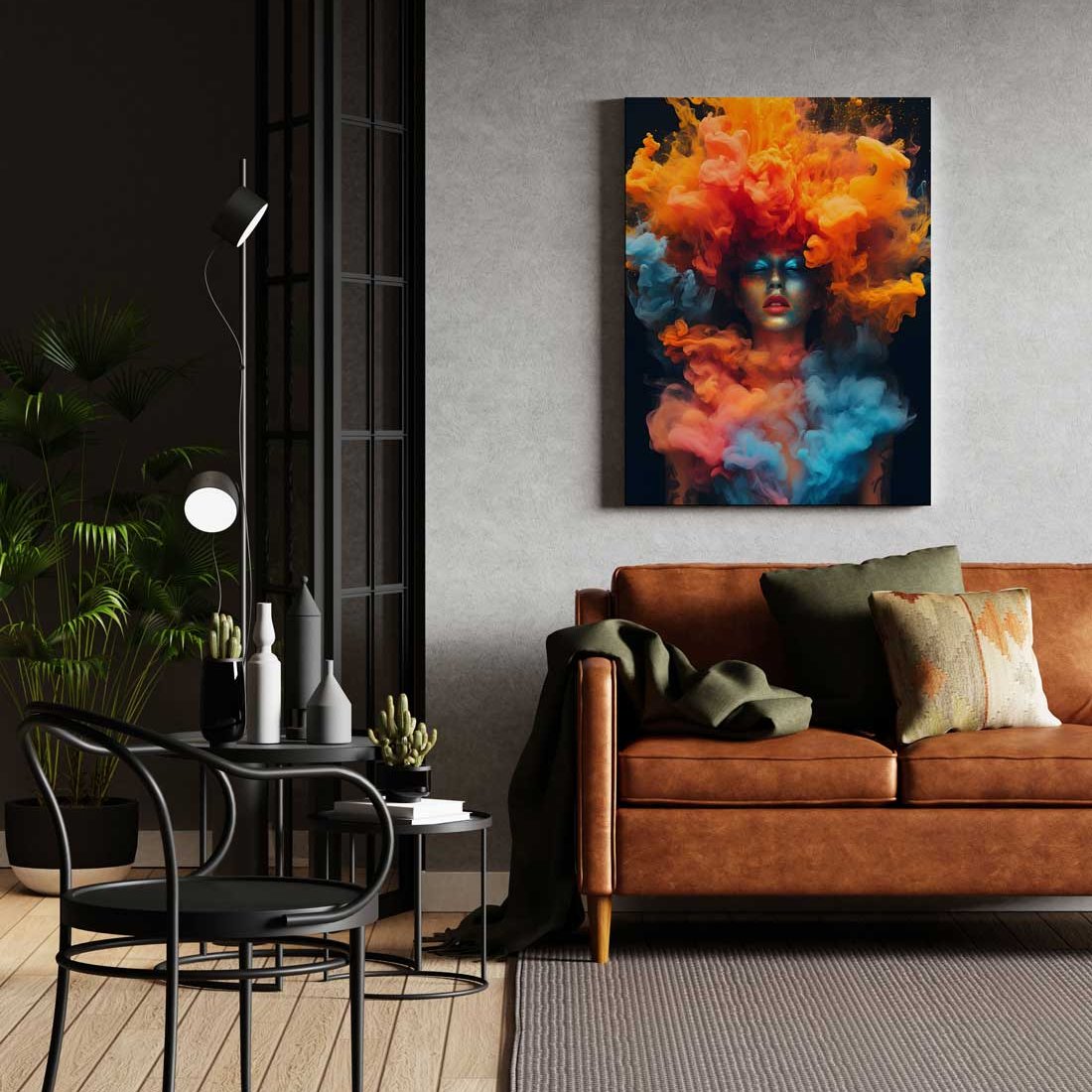 intrior decor detail print art women color modern art