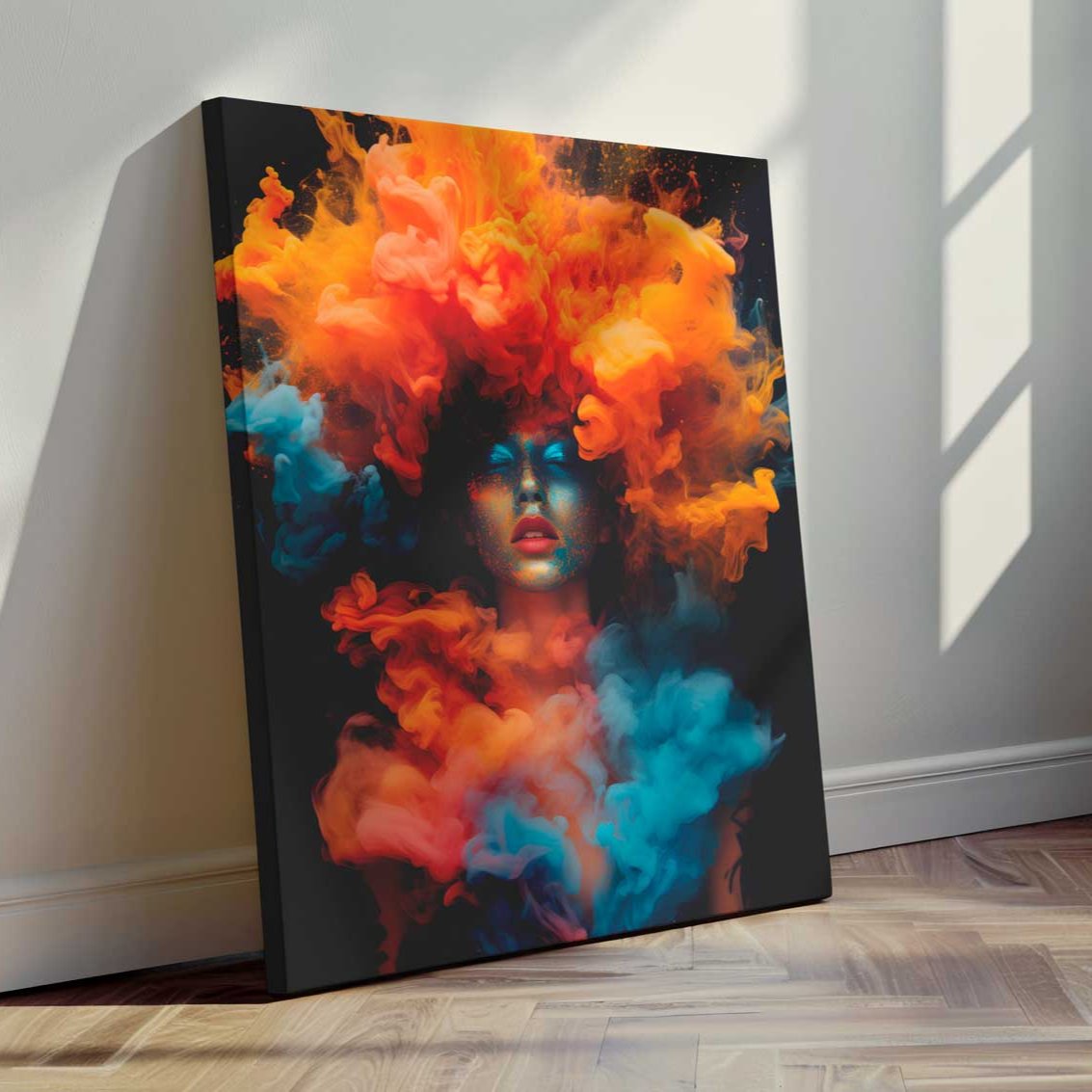 canvas art print spalvotas paveikslas women abstract
