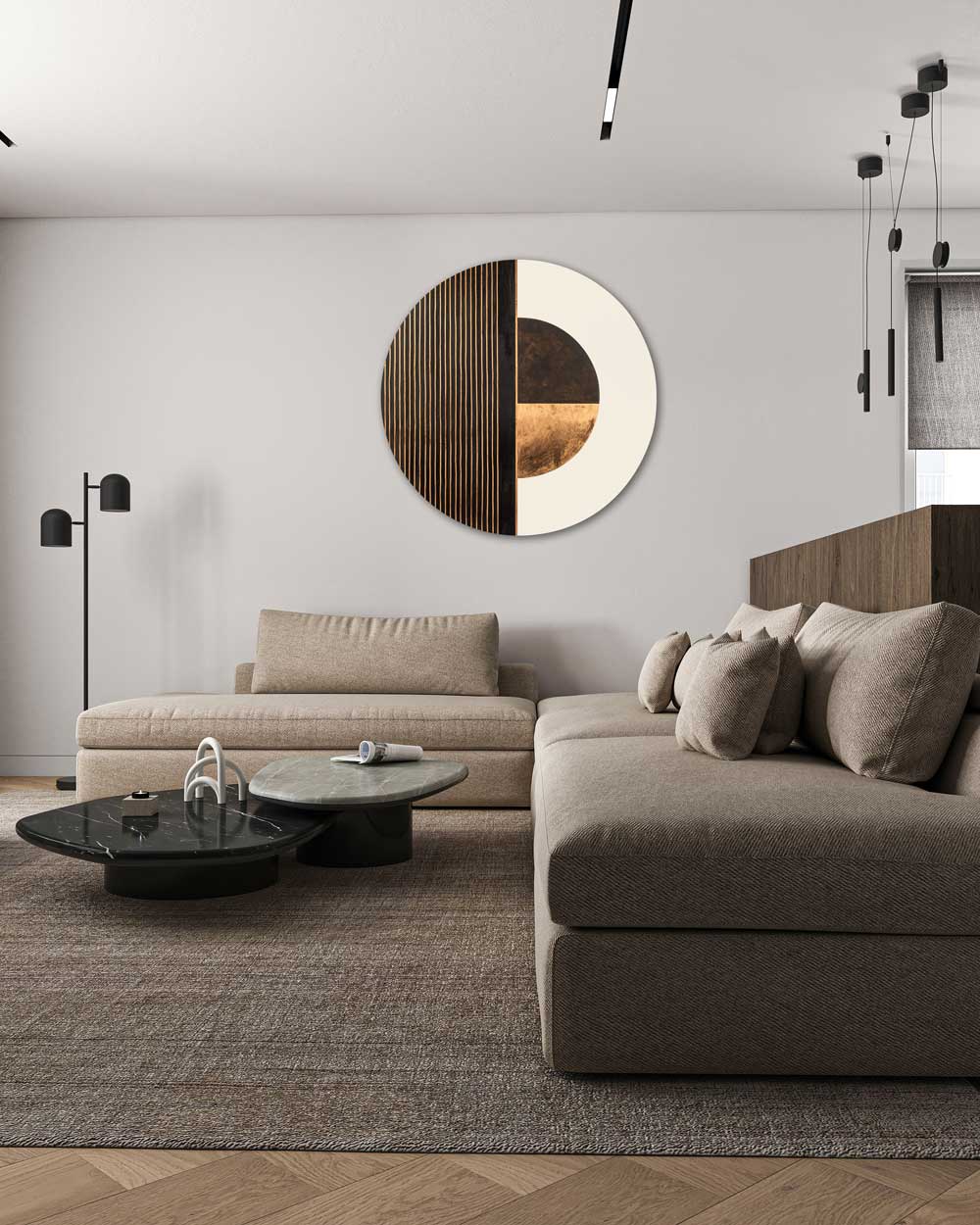 Circle of Balance – Round Aluminum + Varnish