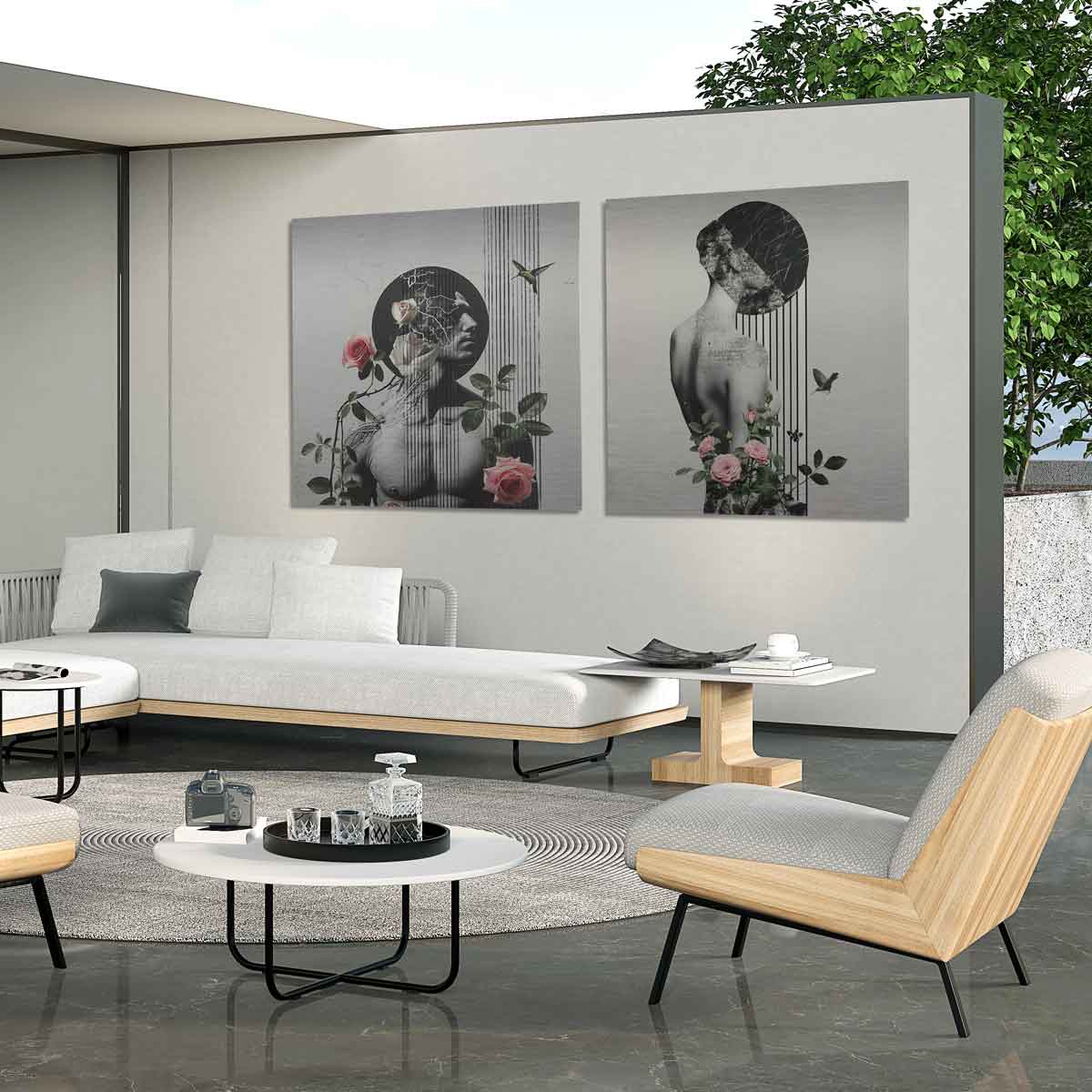 Symphony of Souls 🖤 – 2-Piece Aluminum Wall Art