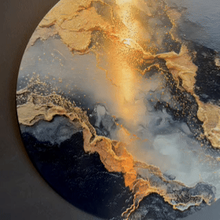 Fiery Silence - Round Aluminum + Varnish