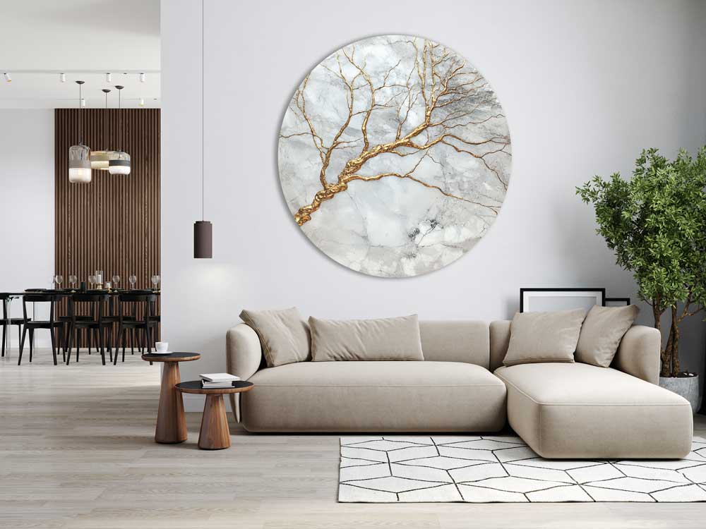 Golden Tree – Round Aluminum + Varnish