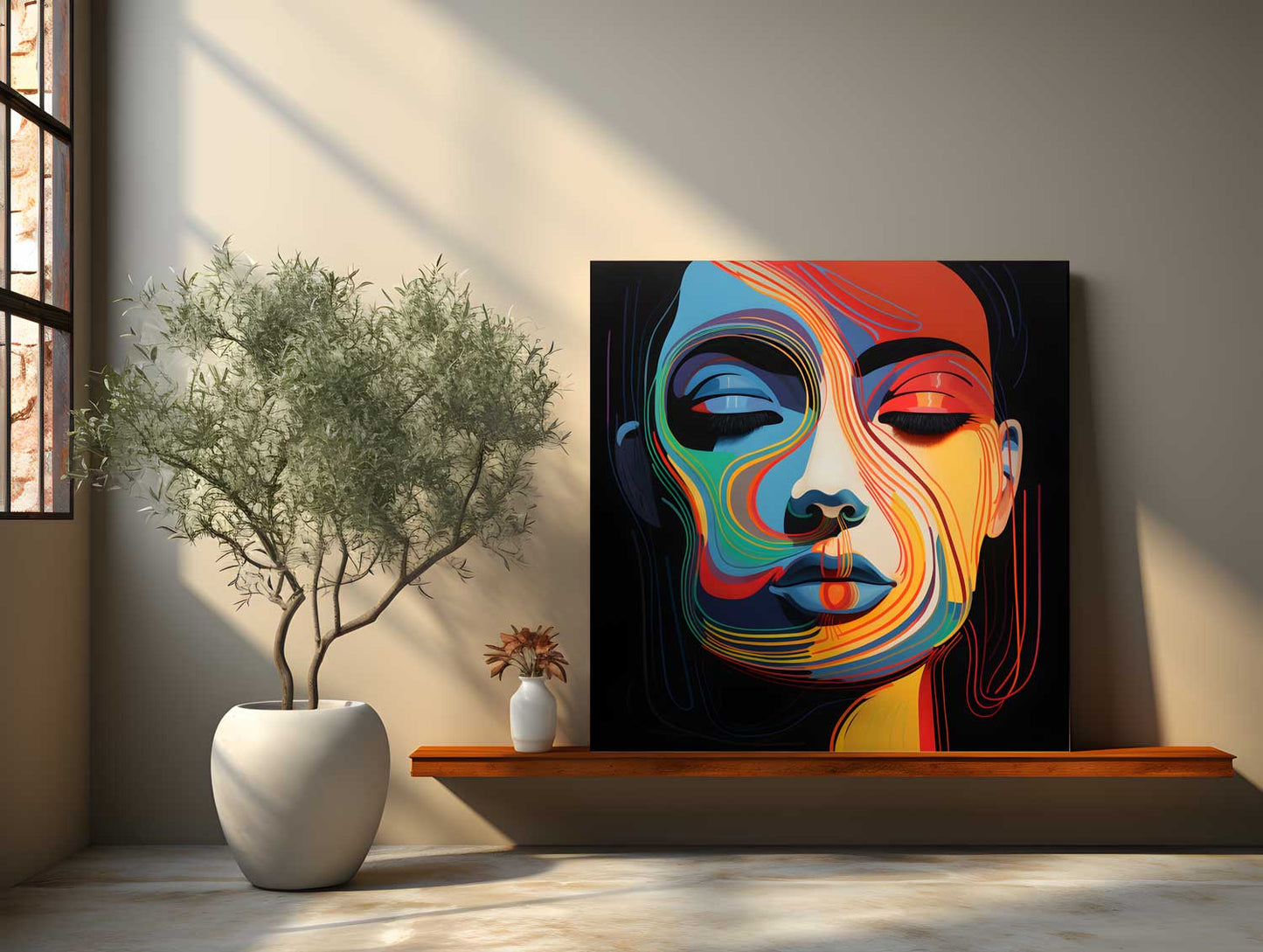 Multicolor Face - Canvas Print