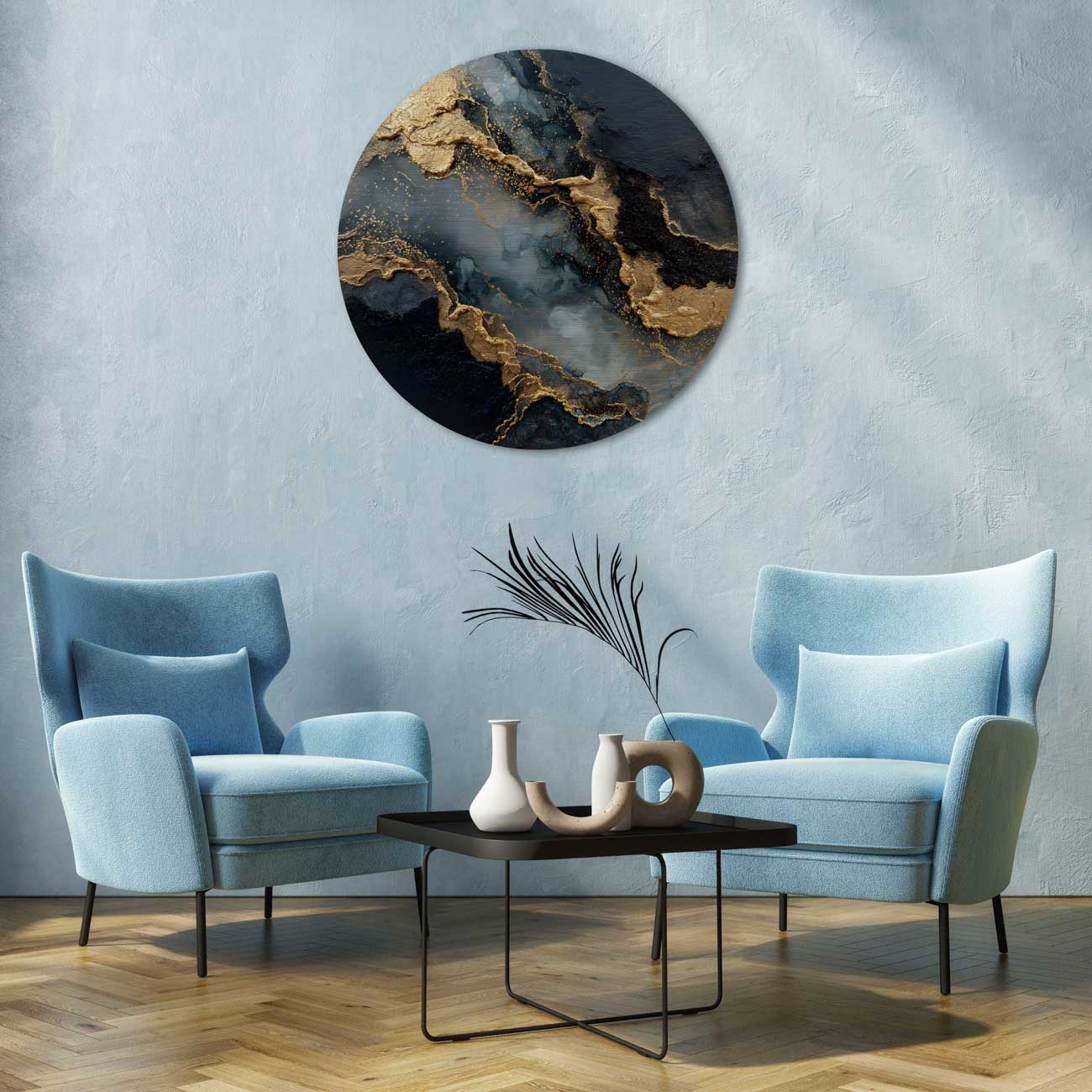 Fiery Silence - Round Aluminum + Varnish