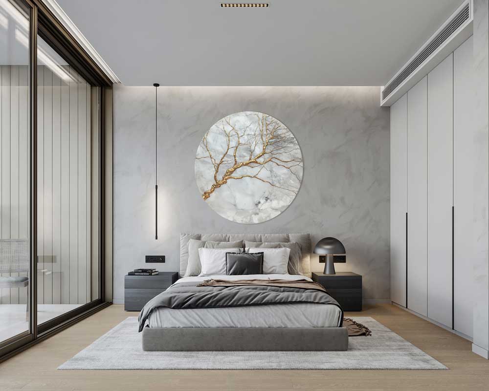 Golden Tree – Round Aluminum + Varnish