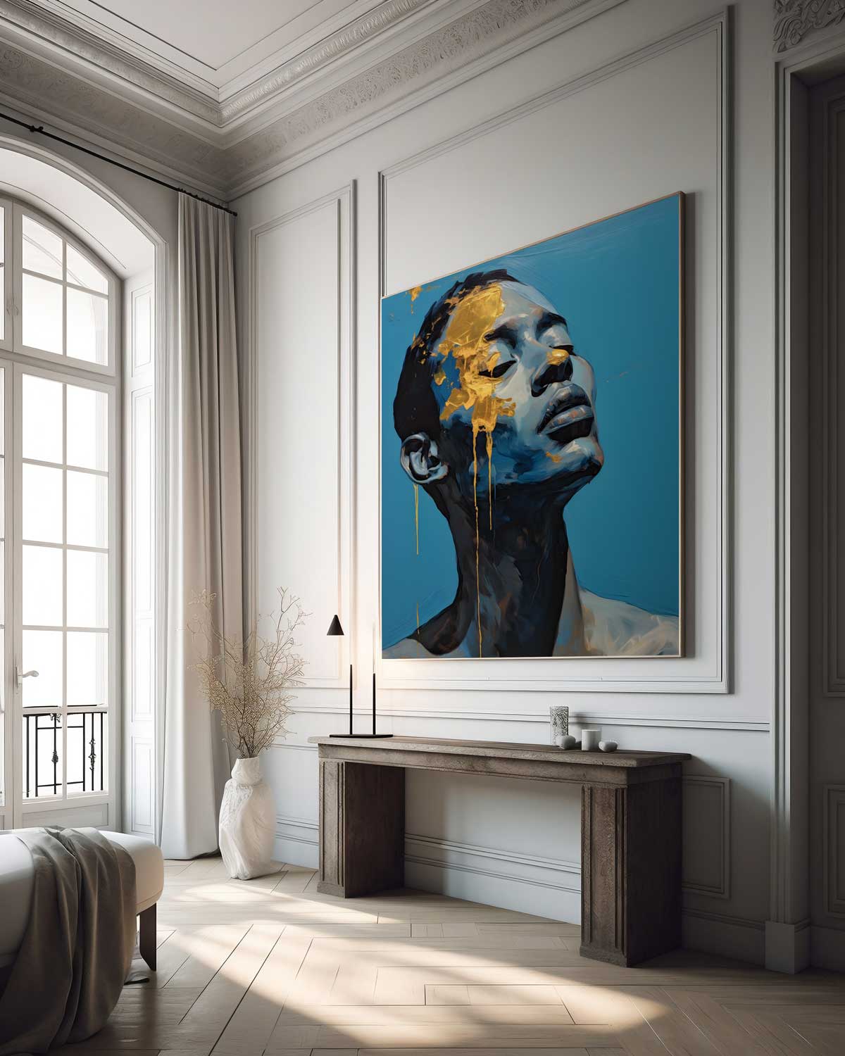 Man with Gold - Varnish Canvas