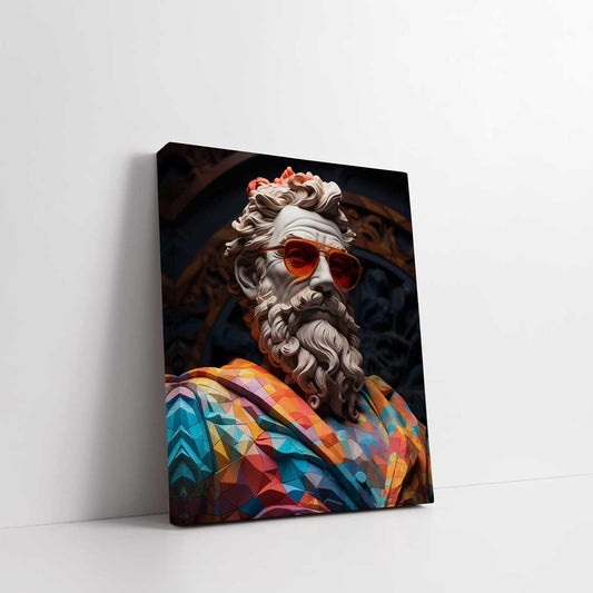 abstract modern women colored face print canvas extra large dideliu didžiu printas