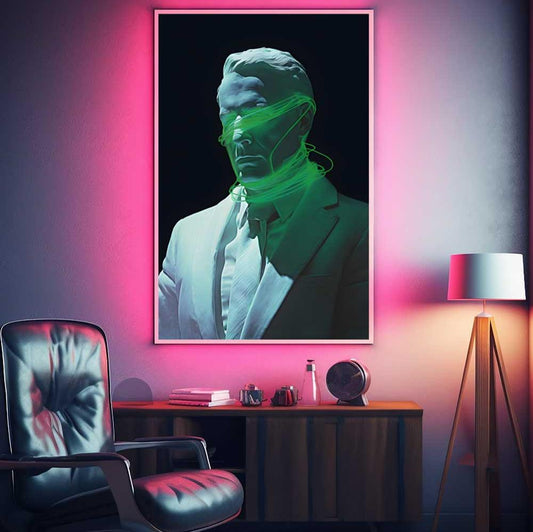 Neonu Švytintis Vyras - Neoninė drobė