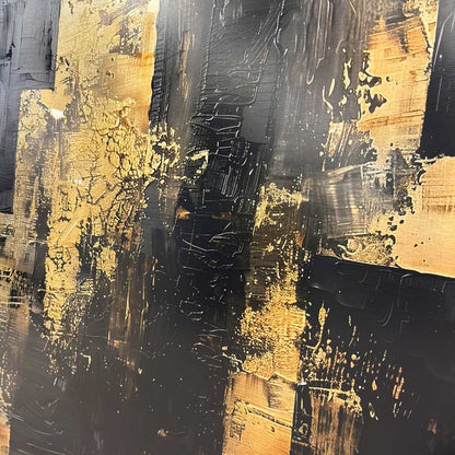 Dark Gold Abstract - Aluminium + Varnish