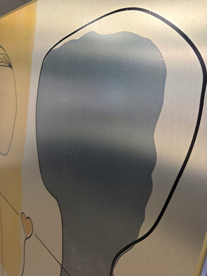 Minimalist Love Line Art - Aluminium Print