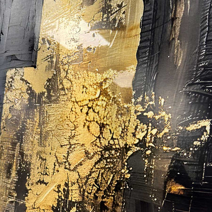 Dark Gold Abstract - Aluminium + Varnish