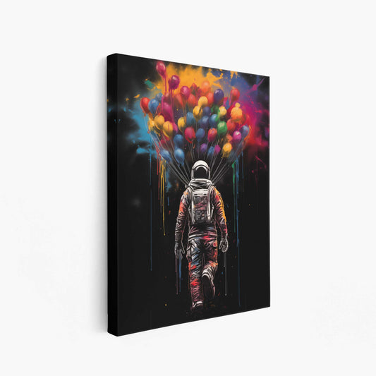 Astronaut & Balloons - Canvas