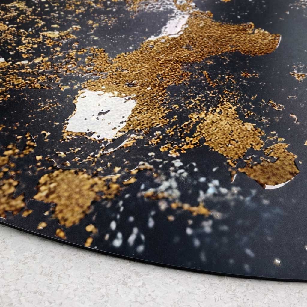 Juodasis Mėnulis -  Apvalus Aliuminis su laku