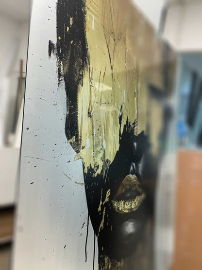Golden Mask  - Aluminium + Varnish