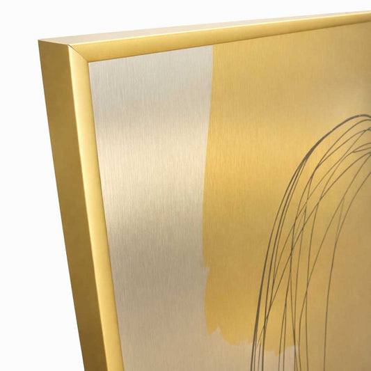 Minimalist Love Line Art - Aluminium