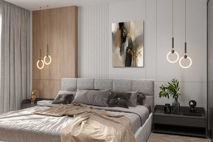 Drobės paveikslas „Auksinis Slenkstis“ moderniame interjere