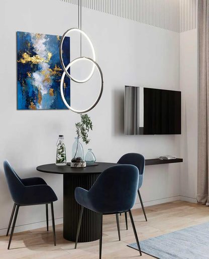 Drobės paveikslas „Nakties Tyla“ moderniame interjere