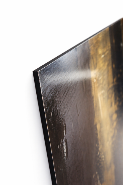 Dark Gold Abstract - Aluminium + Varnish