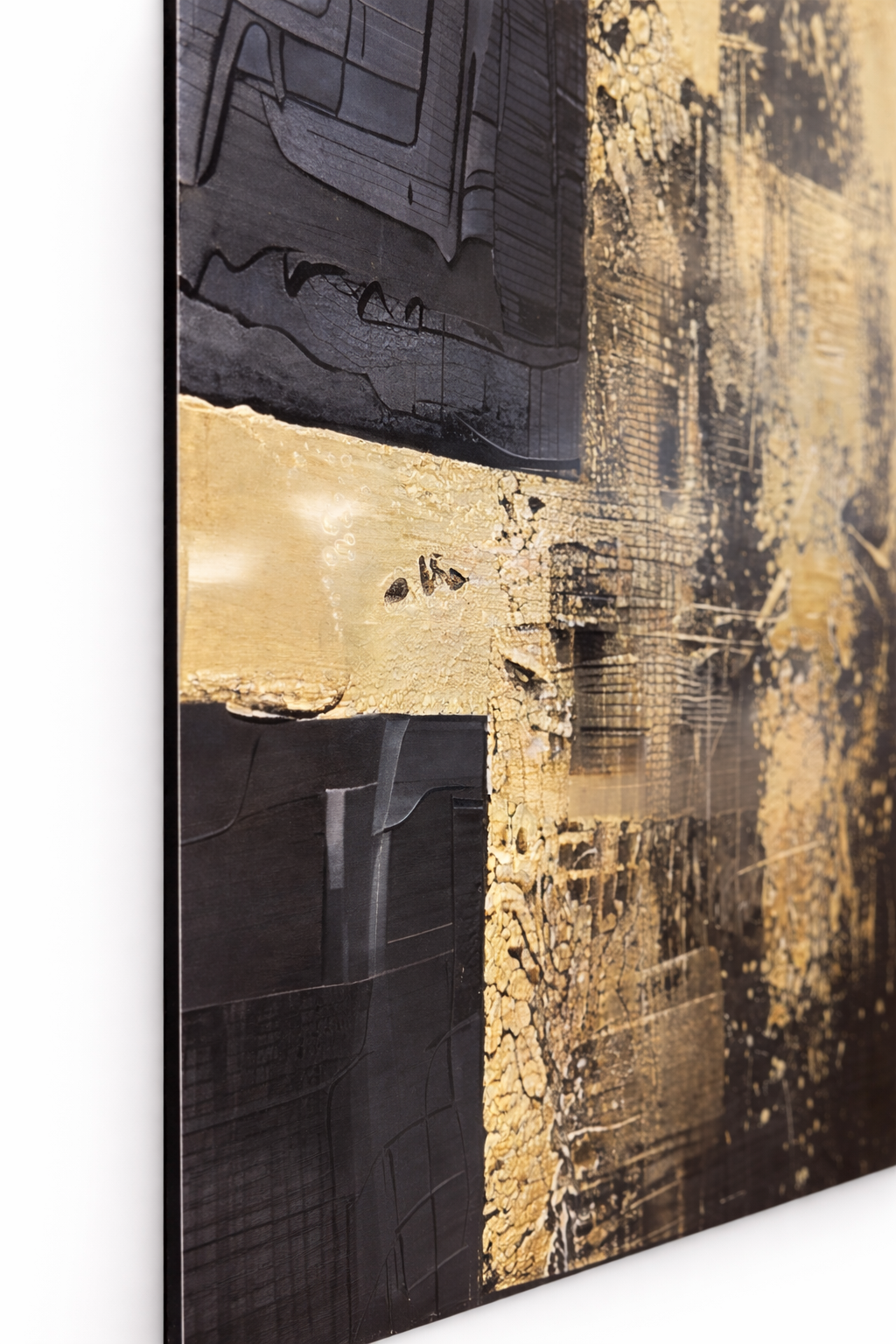 Dark Gold Abstract - Aluminium + Varnish