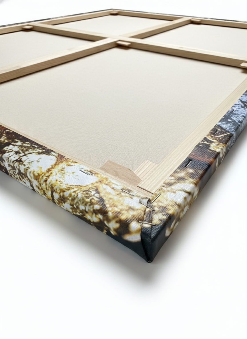 Auksinis Marmuras Ir Akis - Drobė Su Laku