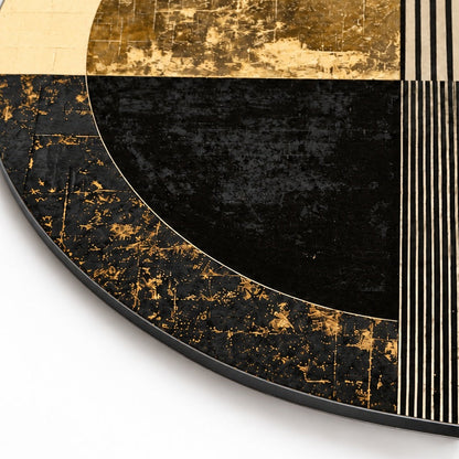 Close-up of the 3 mm aluminium composite panel edge on the round print