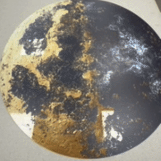 Juodasis Mėnulis -  Apvalus Aliuminis su laku