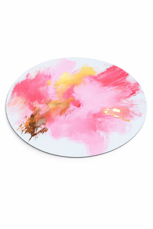 Pink Dance - Round Aluminium + Varnish