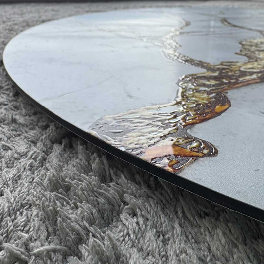 Golden Tree - Round Aluminium + Varnish