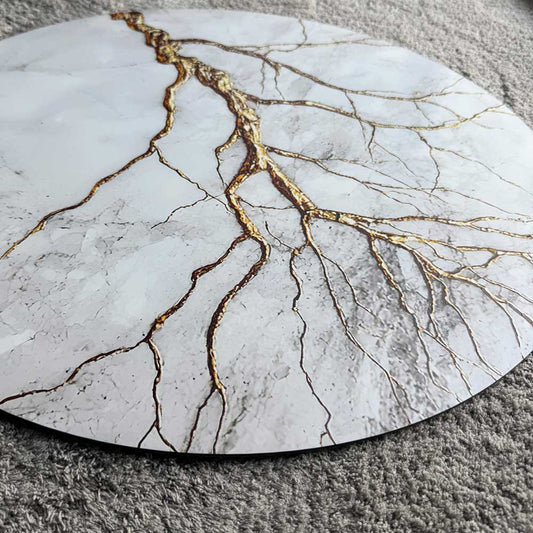 Golden Tree - Round Aluminium + Varnish