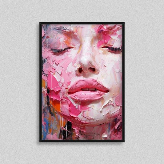Pink Papercut - Modern Wall Art Canvas