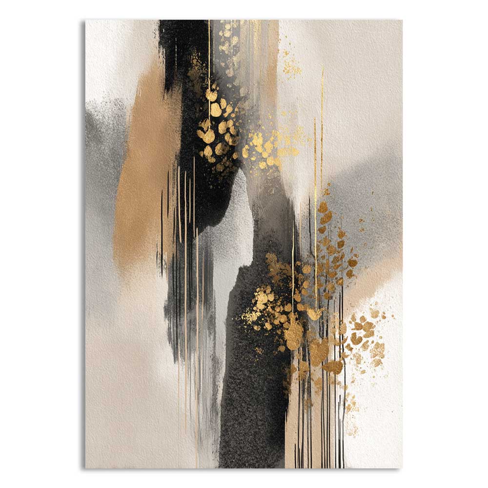 “Golden Threshold” – canvas painting with golden gloss details