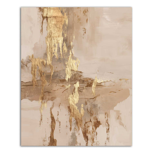 Golden Cascade - Canvas + Varnish