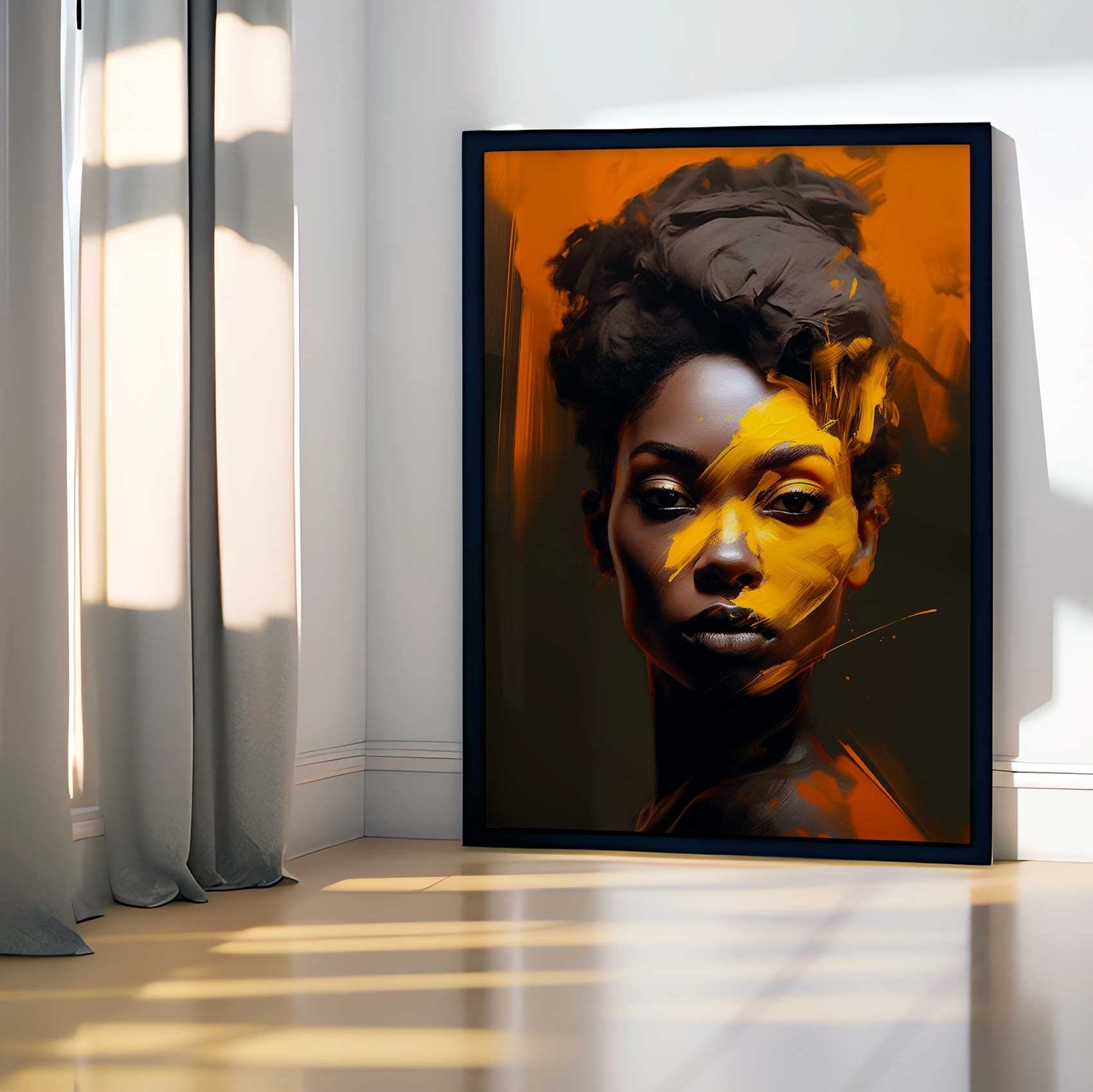 black women print yellow red detail modernus menas art