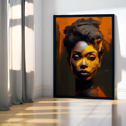 black women print yellow red detail modernus menas art