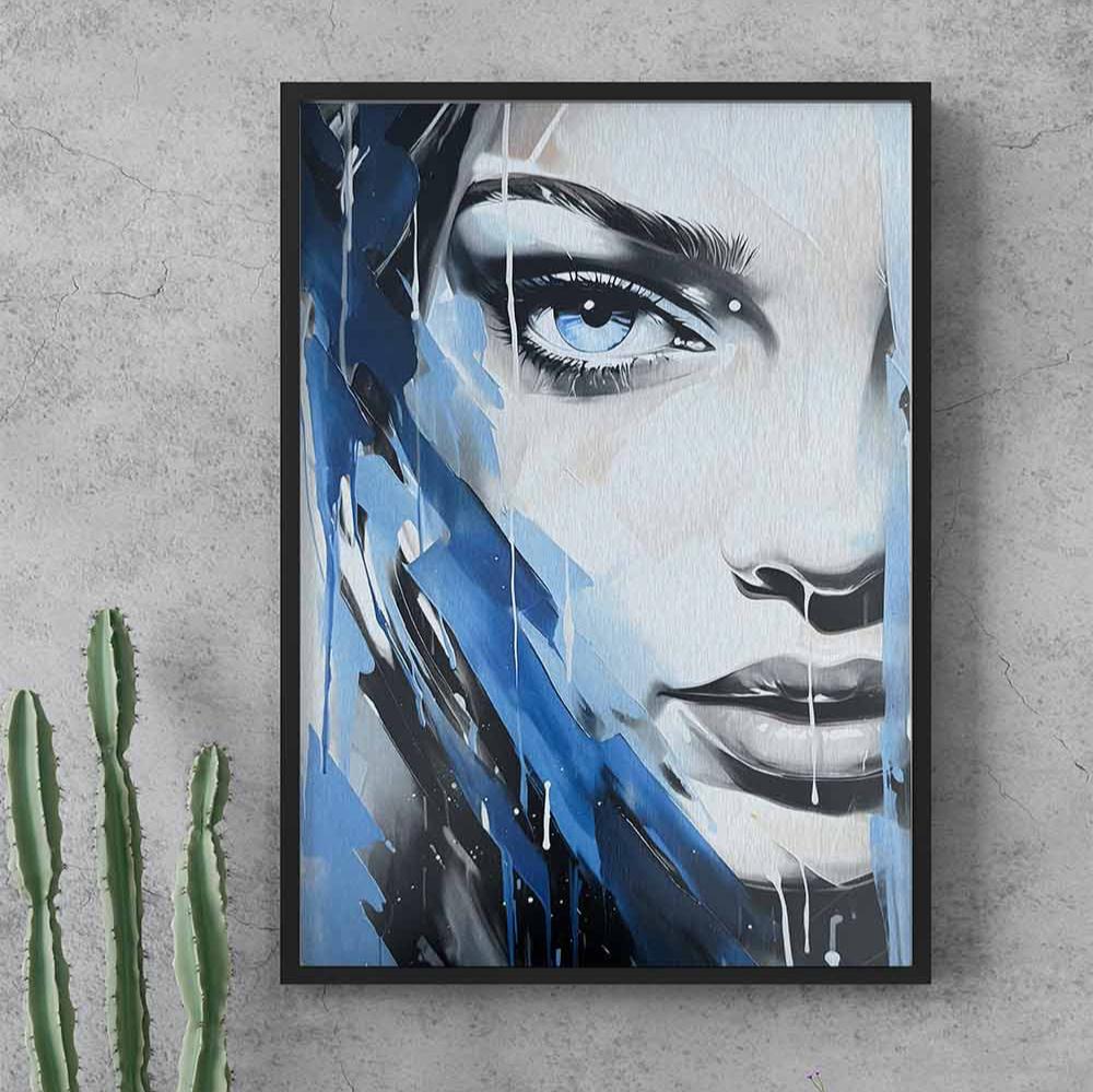 abstract art metal aluminum blue eye