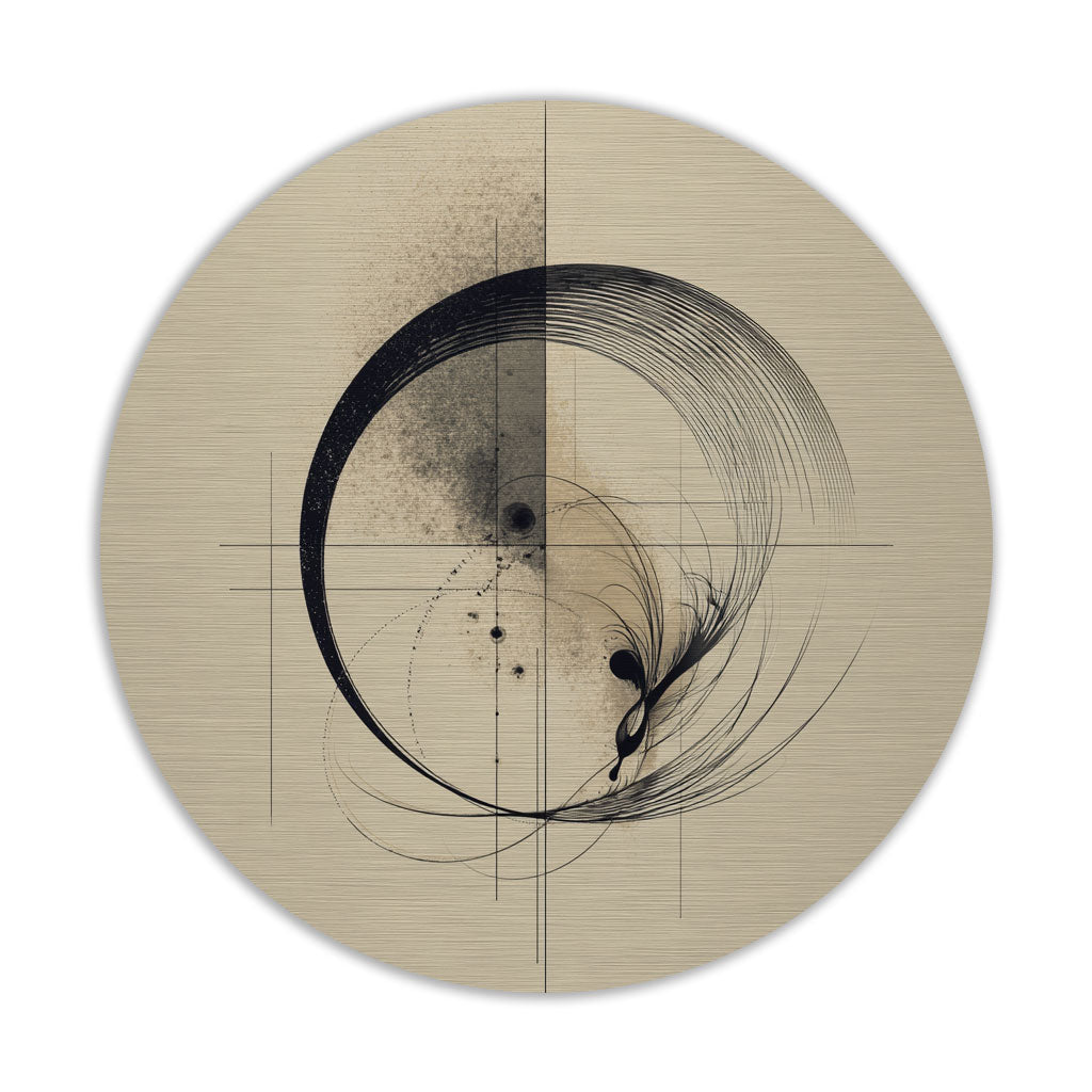 Gravitacijos Linija – Apvalus Aliuminio Paveikslas