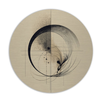 Gravitacijos Linija – Apvalus Aliuminio Paveikslas