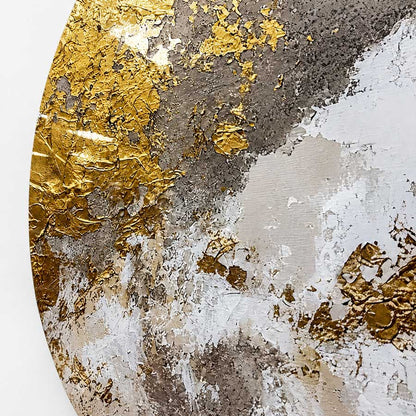 Golden Clouds - Round Aluminum + Varnish